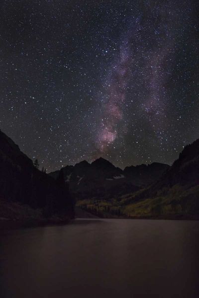 CO, The Milky Way above Maroon Bells mountains